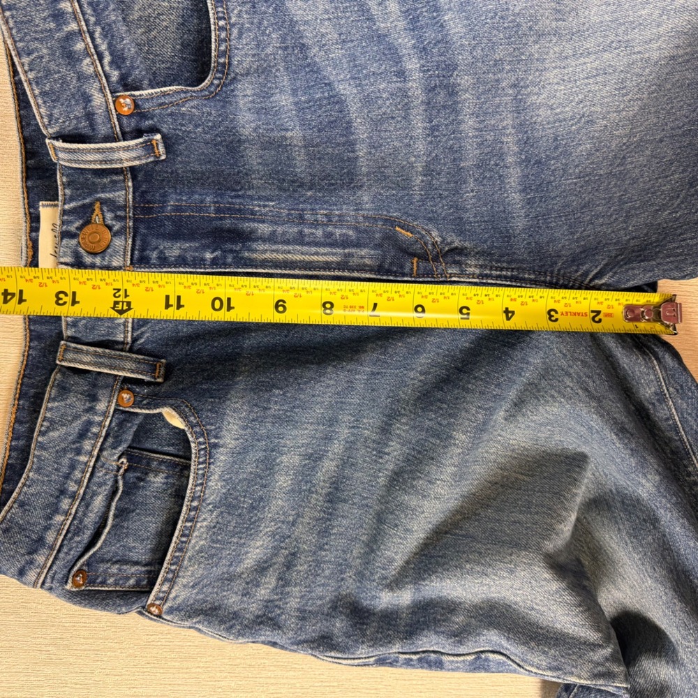 Madewell Women 29 Baggy Tapered Paneled Denim Jeans Blue Two Toned - Picture 12 of 12
